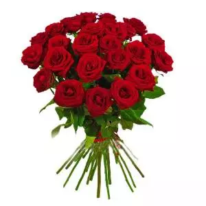 Букет из 25 красных роз (60 см)